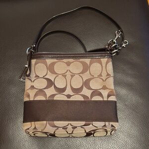 Coach Brown and Tan Crossbody Bag